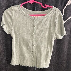 Cute faux button up shirt